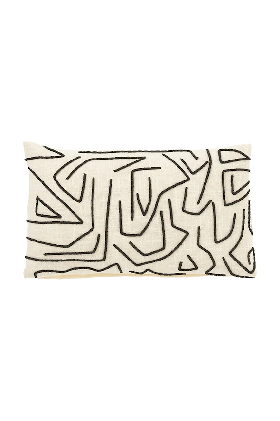 J-Line μαξιλάρι διακοσμητικό από βαμβάκι 60 x 35 x 15 cm μπεζ 51787