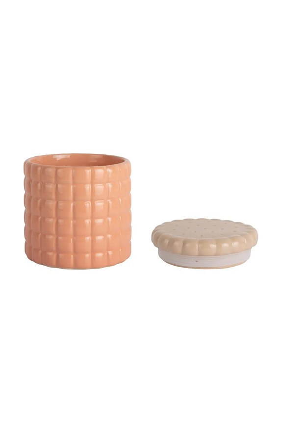 Present Time tartály fedővel Jar Biscuit Box 15 cm PT3981LO narancssárga AA00