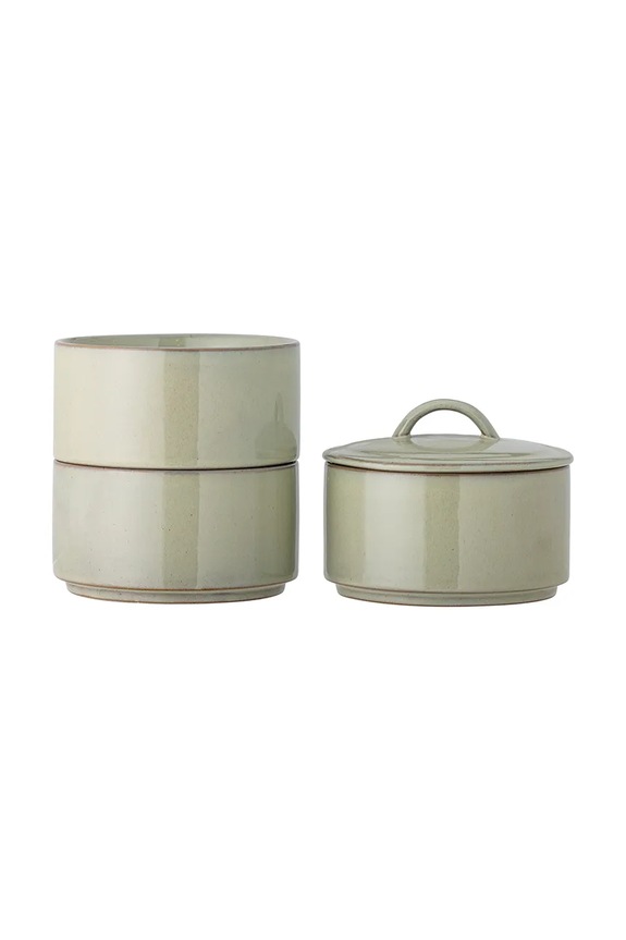 Кухня та бар Контейнер з кришкою Bloomingville Ebba 940 ml 3-pack 82061417 зелений