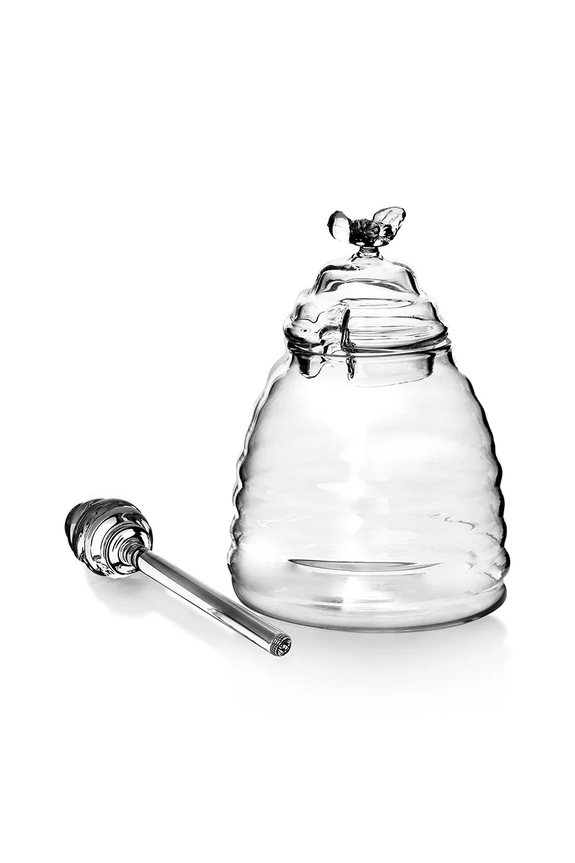 Affek Design borcan de miere cu lingură Basic Kitchen 500 ml transparent HTID5577