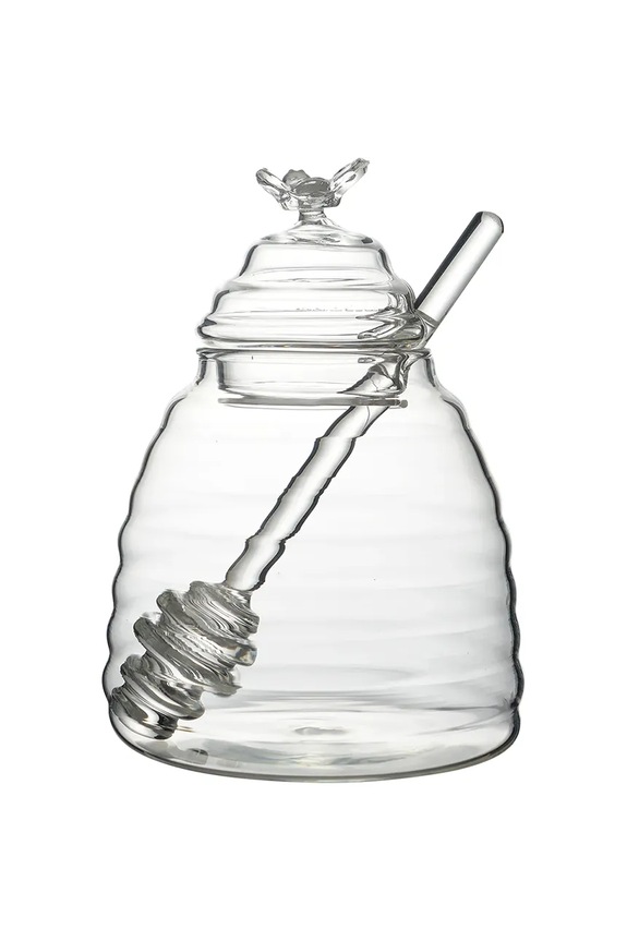 Affek Design borcan de miere cu lingură Basic Kitchen 500 ml HTID5577 transparent AA00