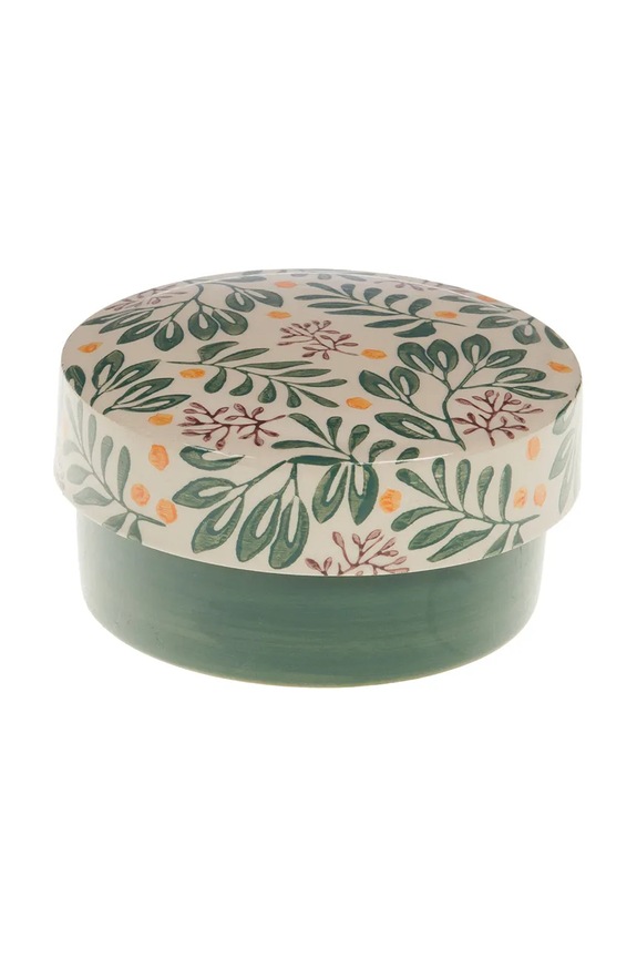 home & lifestyle pudełko z pokrywką 12 x 6 cm zielony 170003