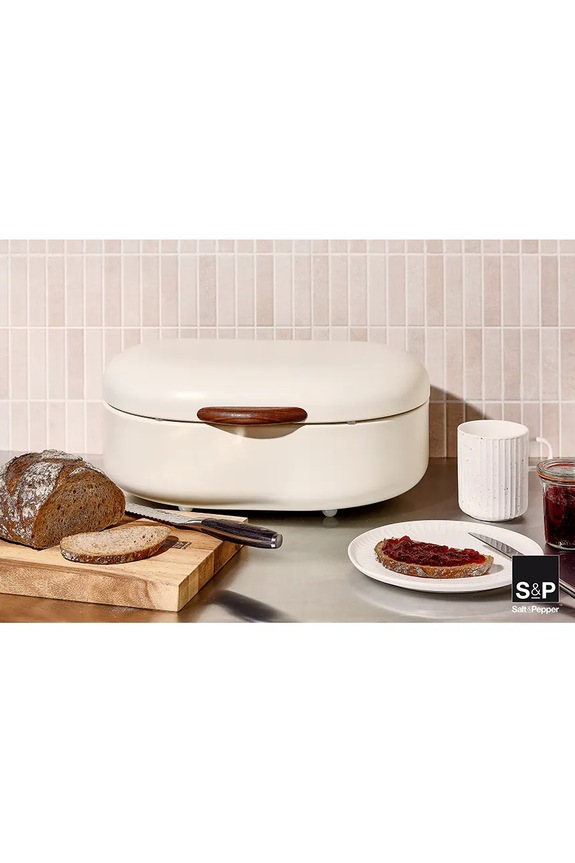 Salt&Pepper chlebak kuchenny z metalu 40 x 29 x 19,5 cm biały 852038