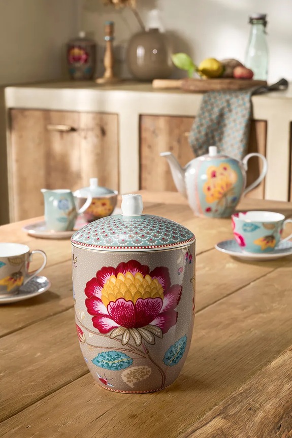 Kuchnia i bar Pip Studio słoik do przechowywania z porcelany 1,5 l 51009043 multicolor