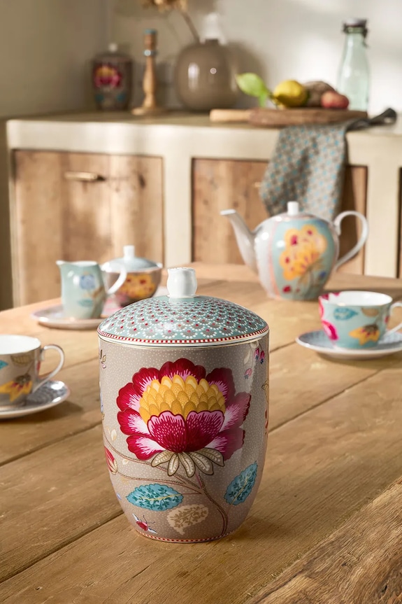 Kuchnia i bar Pip Studio słoik do przechowywania z porcelany 1,5 l 51009043 multicolor