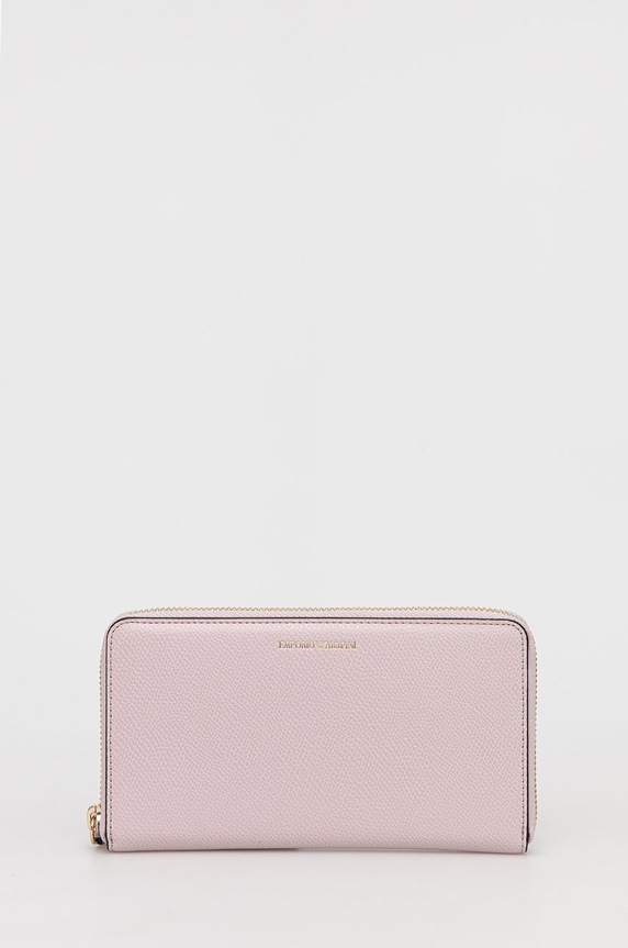 Emporio Armani portfel imitacja skóry licowej różowy Y3H168.YH15A.NOS