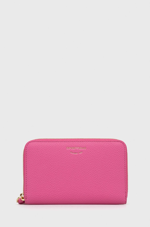 Emporio Armani Portfel skórzany Y3H246.YFW9B.NOS skóra licowa różowy Y3H246.YFW9B.NOS
