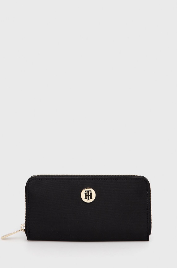 Peňaženka Tommy Hilfiger jednofarebný čierna AW0AW10263.NOS