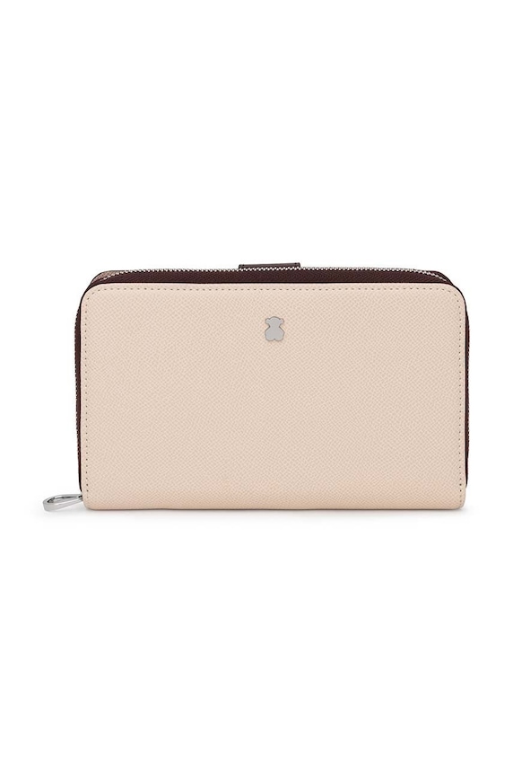 Tous portafoglio finta pelle fiore beige 2001689801
