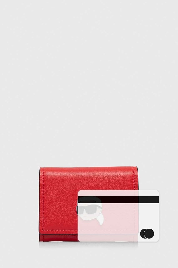 Шкіряний гаманець Karl Lagerfeld 240W3235 червоний