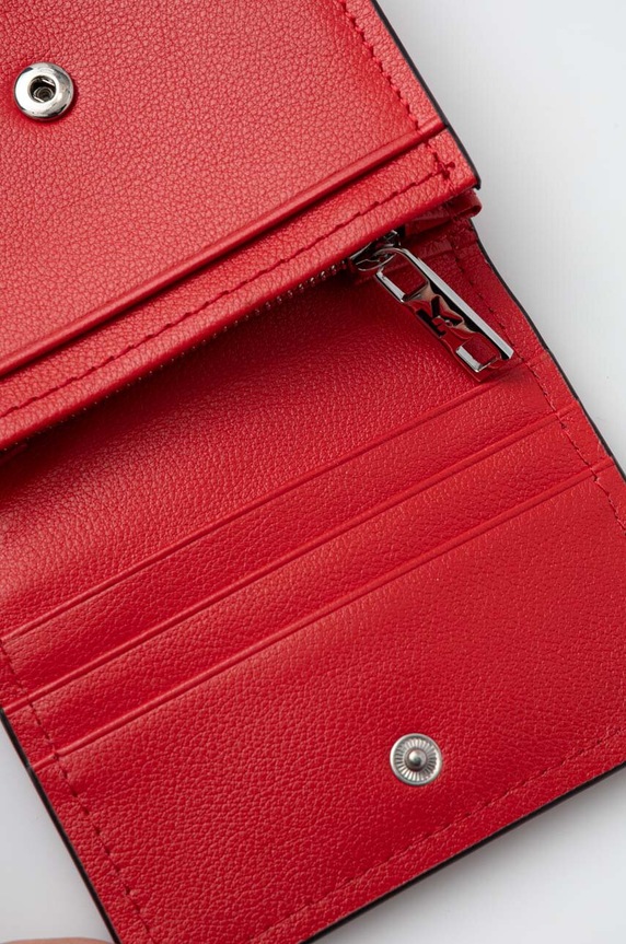 Шкіряний гаманець Karl Lagerfeld червоний 240W3235