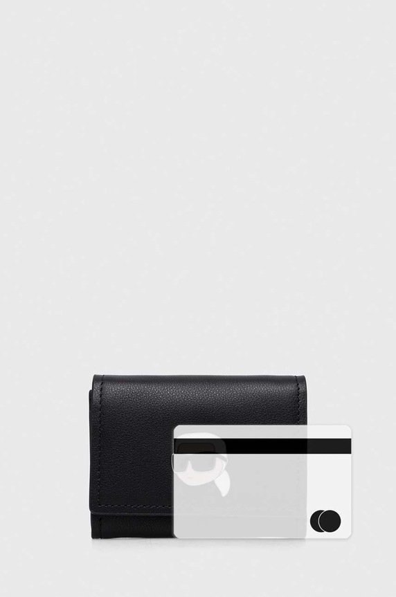 Kožená peněženka Karl Lagerfeld 240W3235 černá