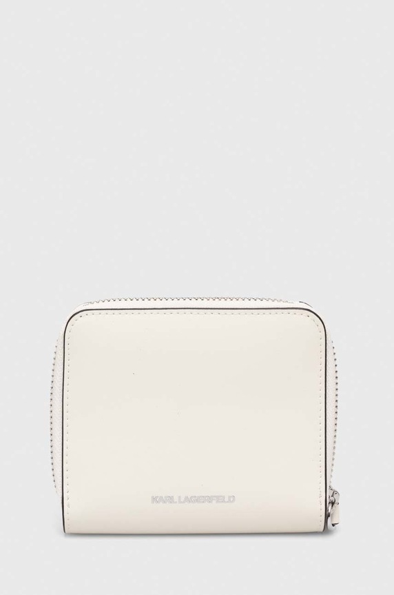 Karl Lagerfeld portfel skórzany skóra licowa biały 241W3202