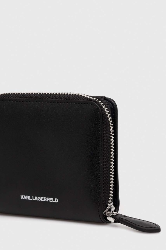 Karl Lagerfeld portfel skórzany 241W3202 czarny AA00