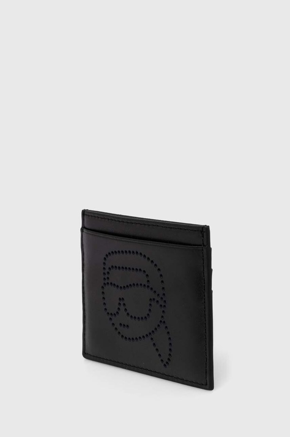 Kožené puzdro na karty Karl Lagerfeld 241W3204 čierna AW24