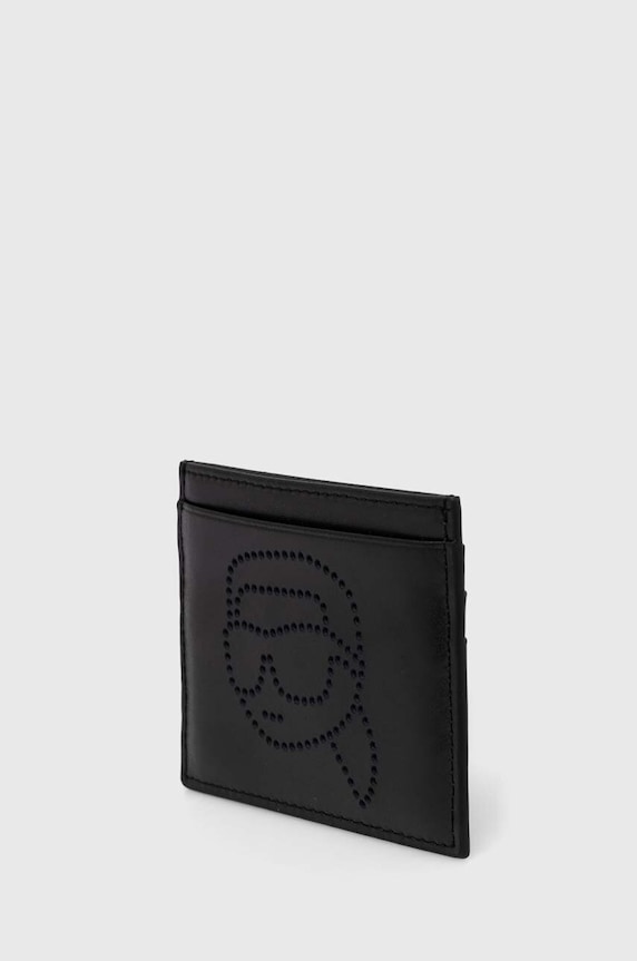 Kožené puzdro na karty Karl Lagerfeld 241W3204 čierna AW24