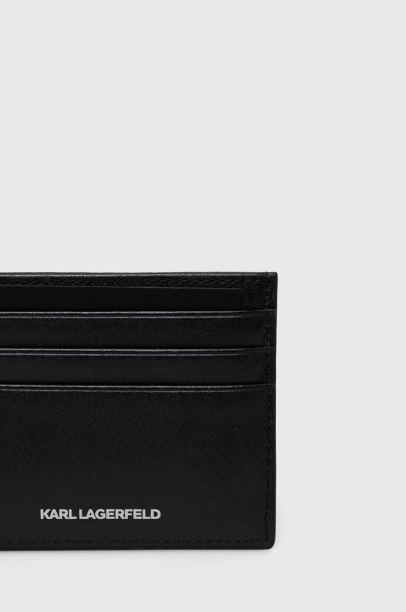 Doplnky Kožené puzdro na karty Karl Lagerfeld 241W3204 čierna