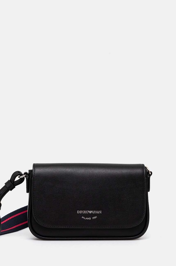 Kožená kabelka Emporio Armani usňová koža čierna Y3H294.Y478E.NOS
