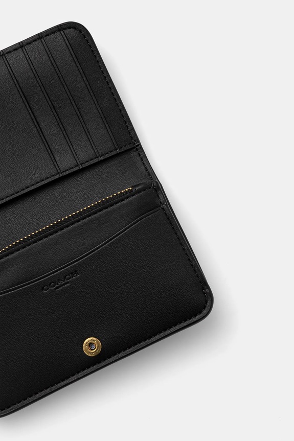 Coach портфейл от кожа дамски CR990 черен AA00