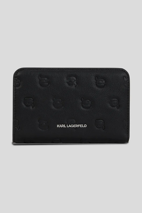 Портмоне Karl Lagerfeld IKON MONOGRAM изкуствена кожа черен A3W32005