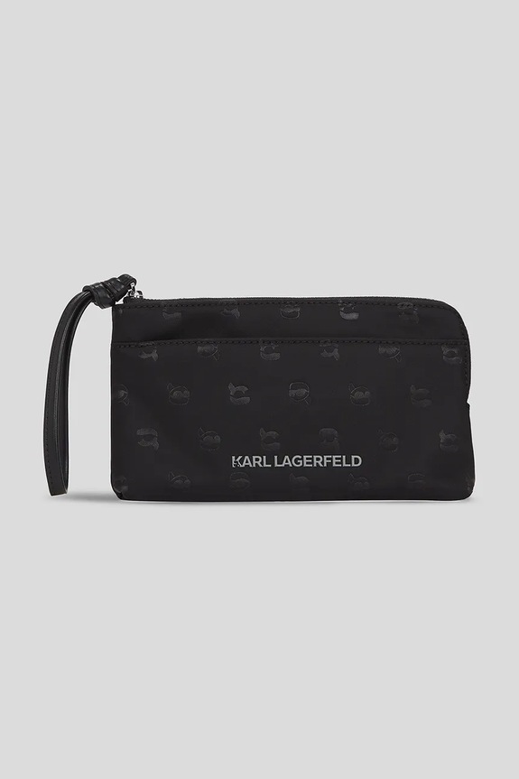 Peňaženka Karl Lagerfeld IKON jemný vzor čierna A3W32012