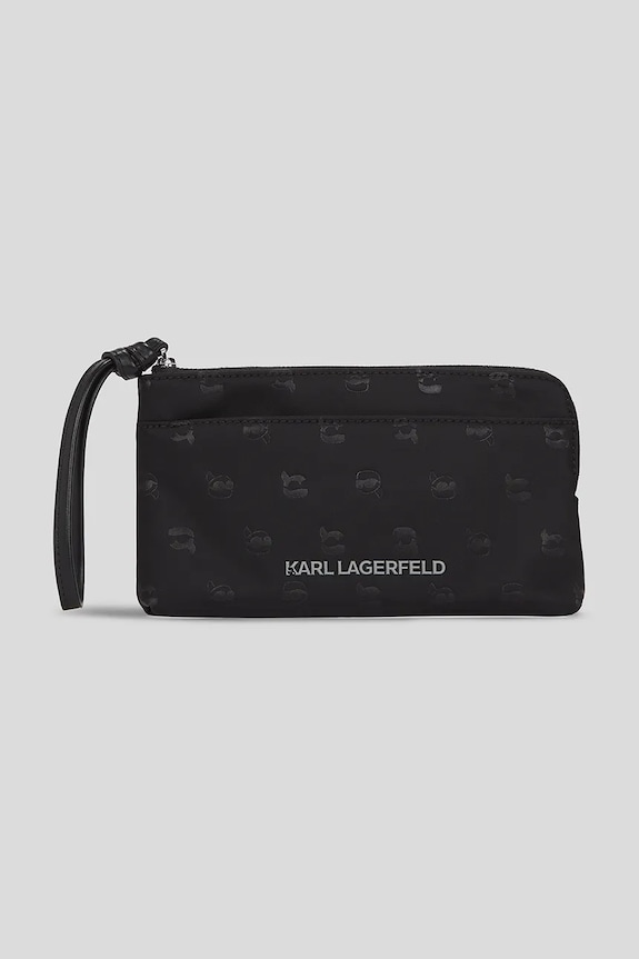 Peňaženka Karl Lagerfeld IKON jemný vzor čierna A3W32012
