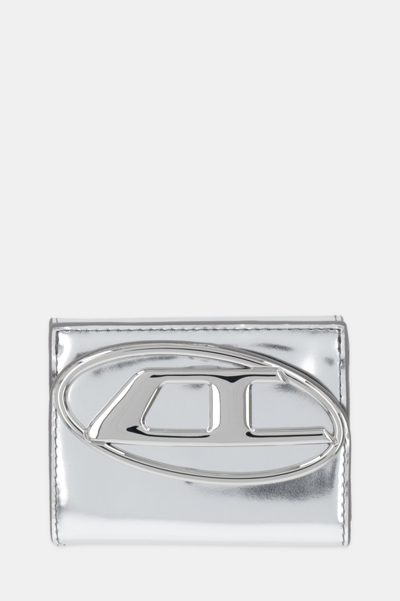 Δερμάτινο πορτοφόλι Diesel 1DR 1DR TRI FOLD COIN XS II λείο δέρμα ασημί X09887.PS202