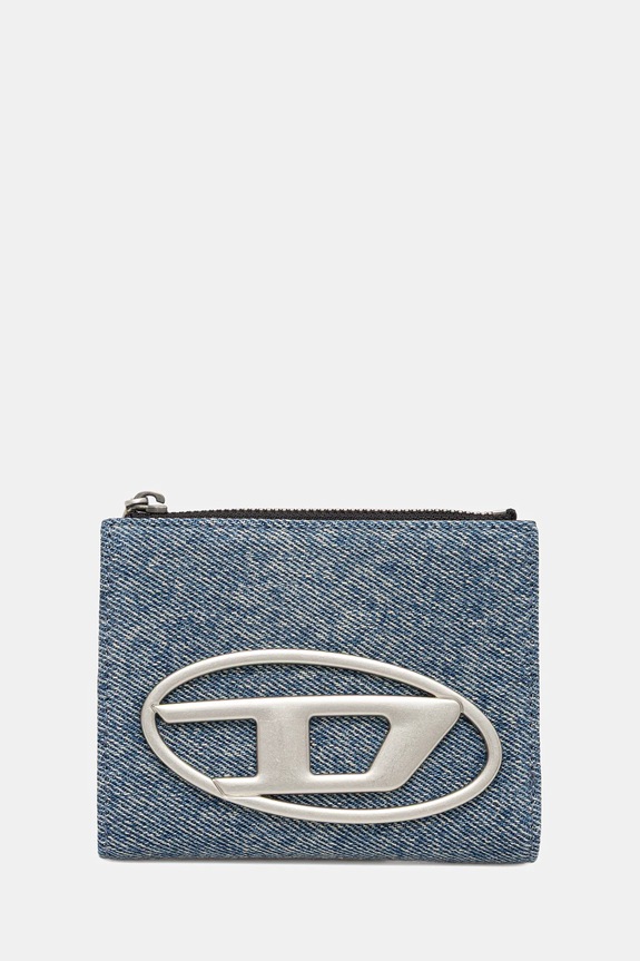Diesel portfel bawełniany 1DR 1DR BI-FOLD ZIP II tekstylny niebieski X09888.P1730