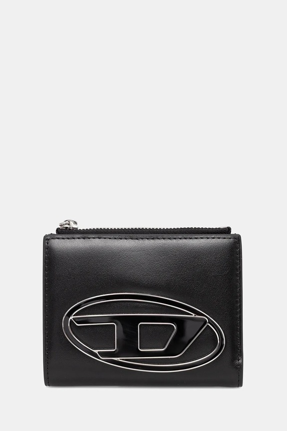 Diesel portofel de piele 1DR 1DR BI-FOLD ZIP II piele negru X09888.PR818
