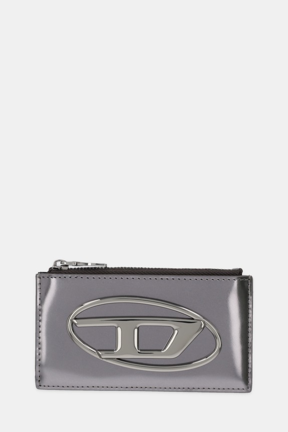 Δερμάτινο πορτοφόλι Diesel 1DR 1DR CARD HOLDER III λείο δέρμα γκρί X10270.PS202