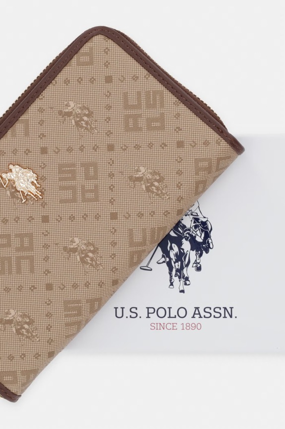 U.S. Polo Assn. peňaženka dámska z imitácie kože New Hampton WIUN26225WVP béžová