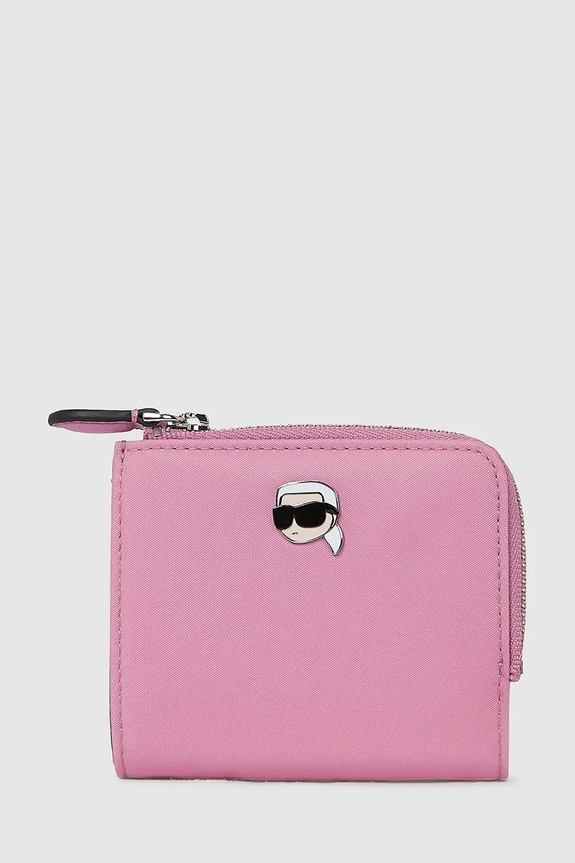Πορτοφόλι Karl Lagerfeld IKON υφασμάτινο ροζ A4W32012