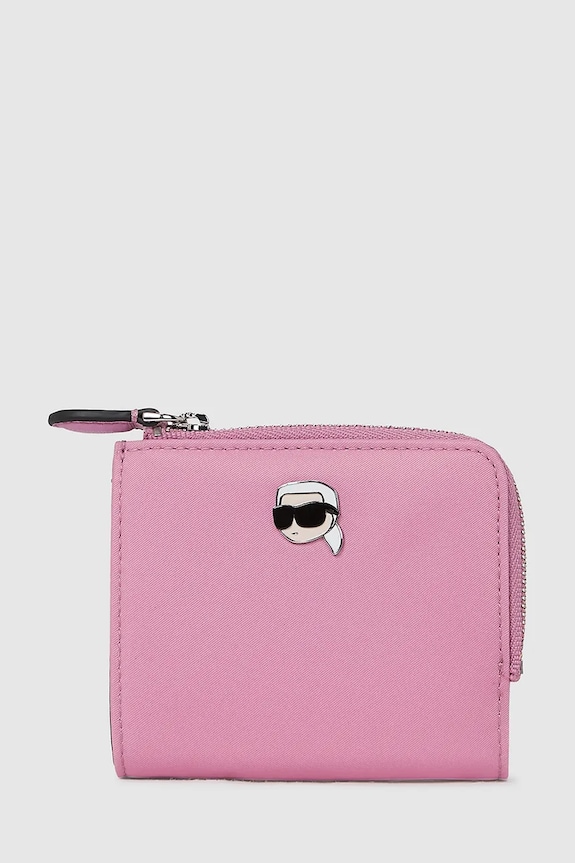 Πορτοφόλι Karl Lagerfeld IKON υφασμάτινο ροζ A4W32012