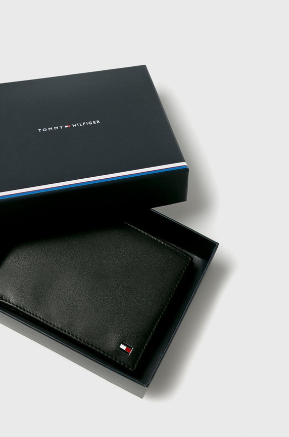 Tommy Hilfiger - Bőr pénztárca AM0AM00651 fekete