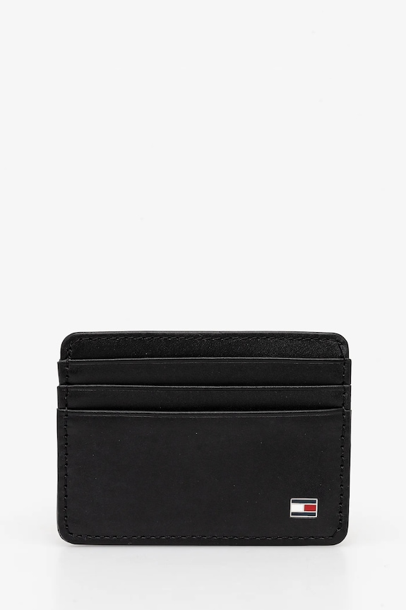 Tommy Hilfiger usnjena denarnica Eton črna AM0AM00653
