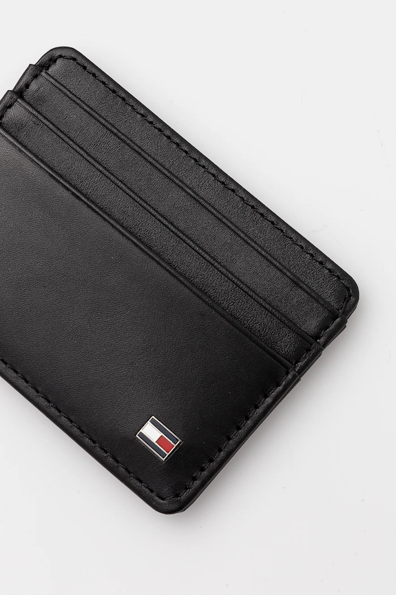 Dodatki Tommy Hilfiger usnjena denarnica Eton AM0AM00653 črna
