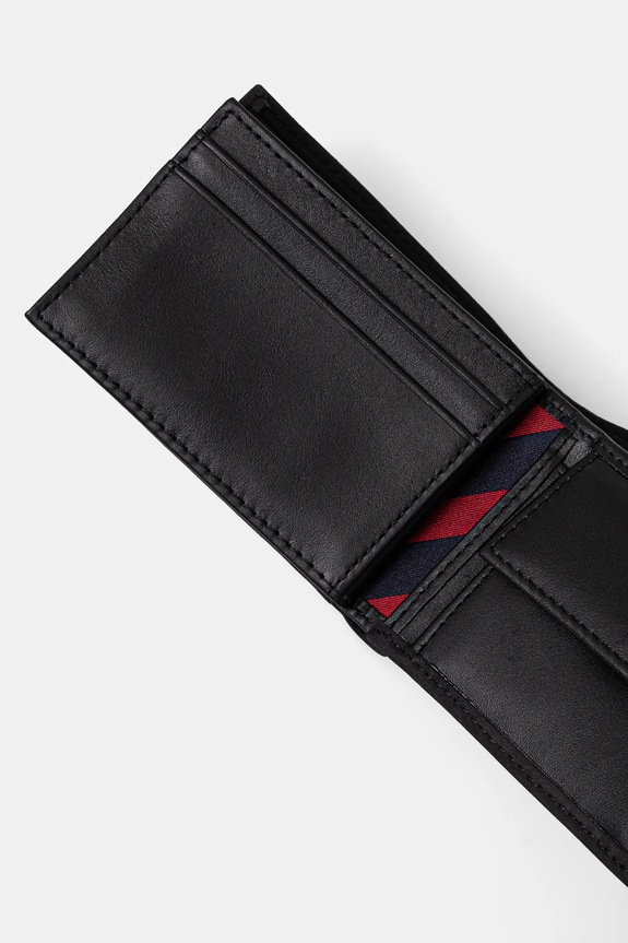 Tommy Hilfiger - Δερμάτινο πορτοφόλι Johnson Mini μαύρο AM0AM00662