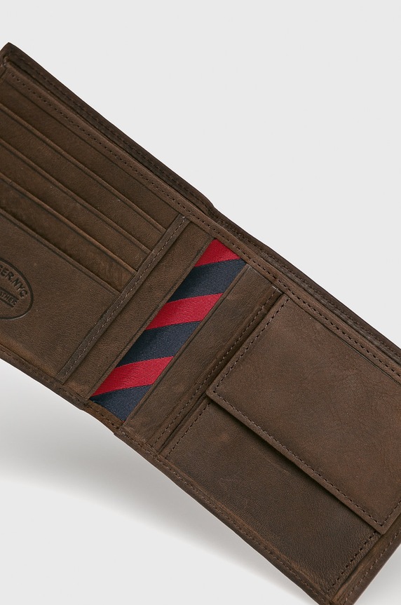 Tommy Hilfiger portofel de piele Johnson AM0AM00659 maro AA00