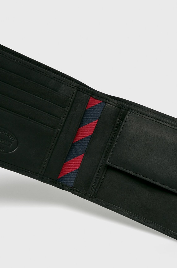 Tommy Hilfiger - Portfel skórzany Johnson AM0AM00659 AM0AM00659 czarny AA00