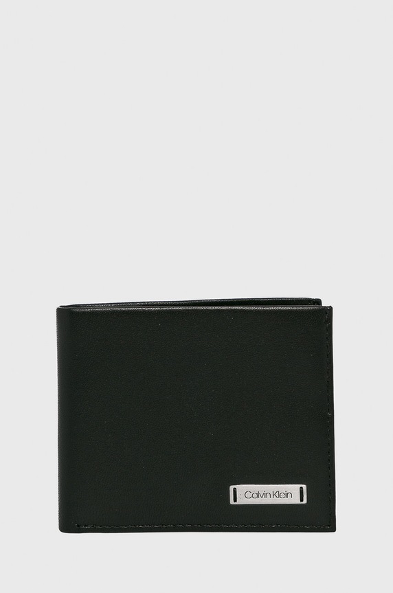 Kožená peněženka Calvin Klein černá K50K504315