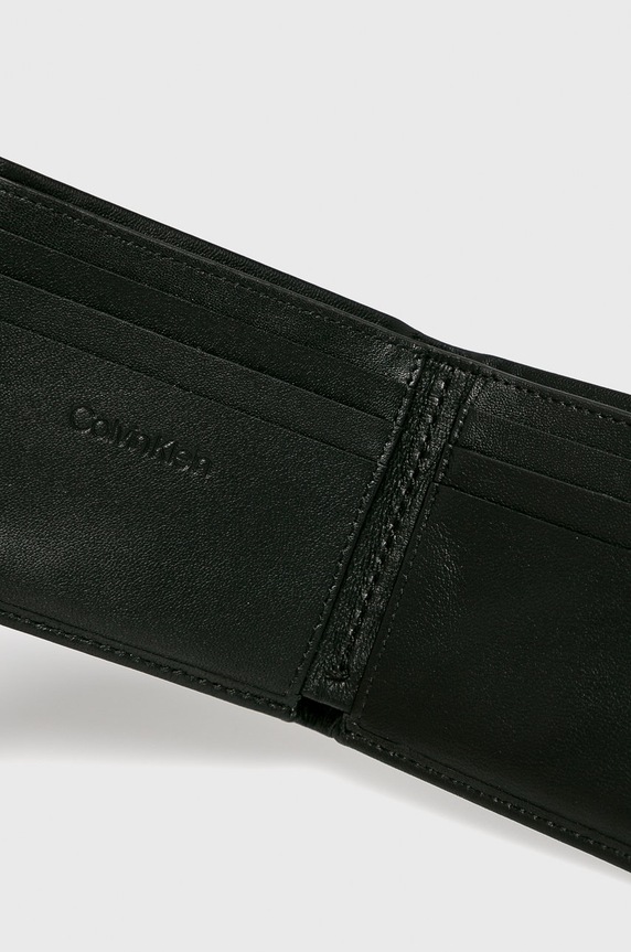 Kožená peněženka Calvin Klein K50K504315 černá AA00