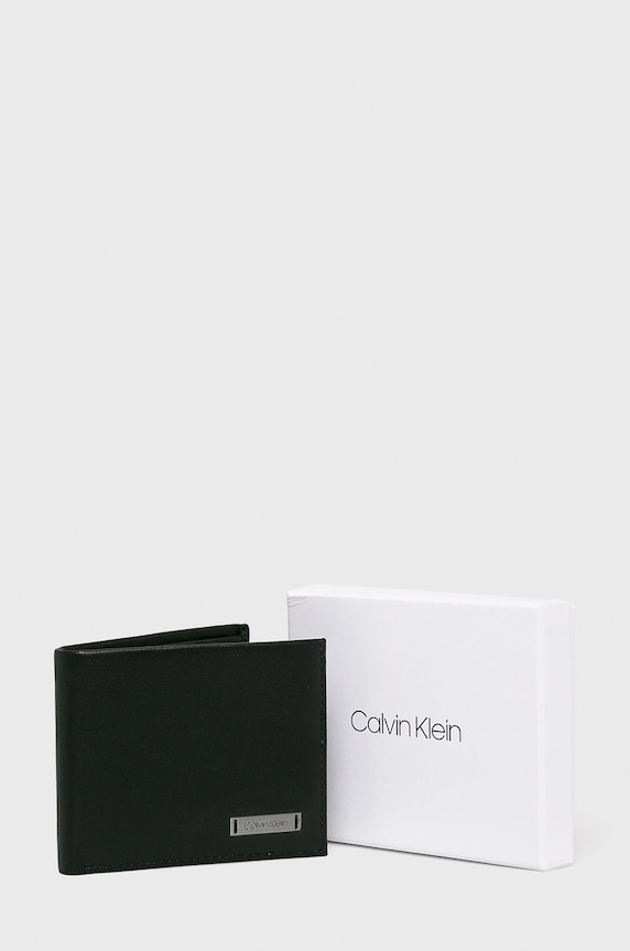 Kožená peněženka Calvin Klein K50K504315 černá