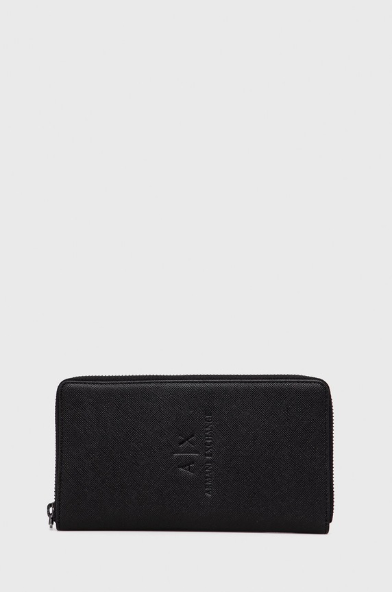 Armani Exchange - Portofel de piele piele negru 958055.CC223.NOS