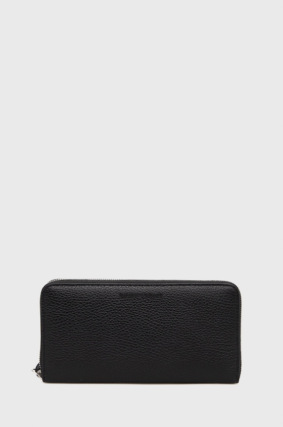 Kožená peňaženka Emporio Armani usňová koža čierna Y4R169.Y068E.NOS