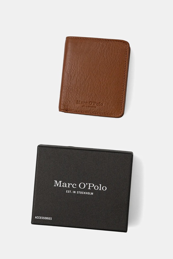 Marc O'Polo portfel męski skórzany 5000006735 brązowy