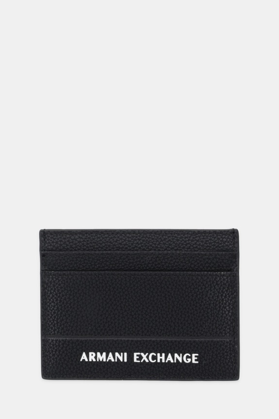 Armani Exchange etui na karty skórzane etui na karty czarny XM000169.AF17217.NOS