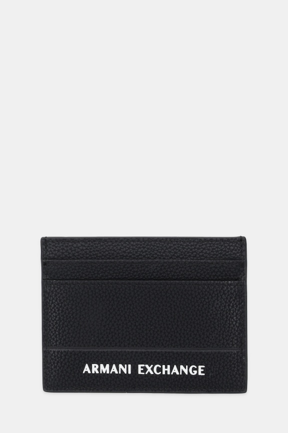Armani Exchange etui na karty skórzane etui na karty czarny XM000169.AF17217.NOS