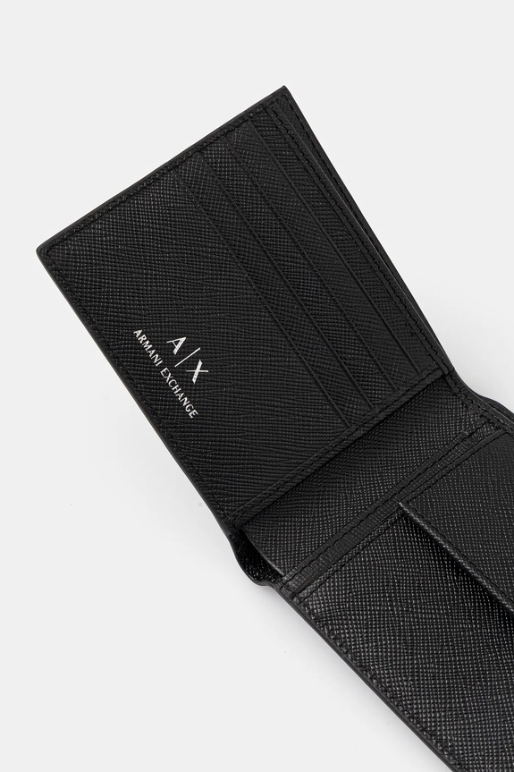 Kožená peňaženka + kľúčenka Armani Exchange čierna XM001275.AF12702.NOS