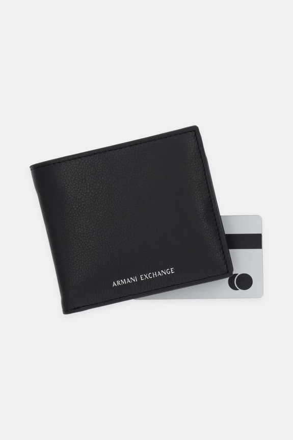 Armani Exchange portofel pentru bărbați, din piele negru XM000167.AF22541.NOS