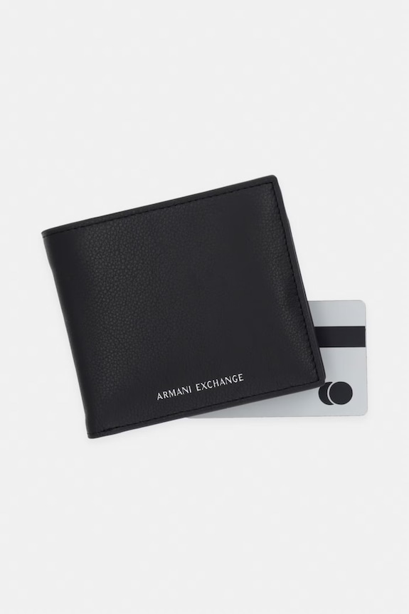 Armani Exchange portofel pentru bărbați, din piele negru XM000167.AF22541.NOS